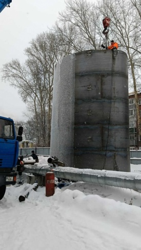 Изготовление и монтаж емкости для хранения горячей воды РВС-400