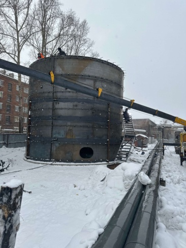 Изготовление и монтаж емкости для хранения горячей воды РВС-400